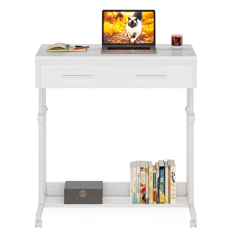 Mobile Portable Laptop Standing Desk with Drawers
