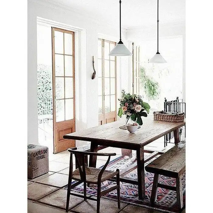 Modern Dining Chair with Woven Paper cord Seat, Solid Wooden Farmhouse Y Back Elbow Side Chair
