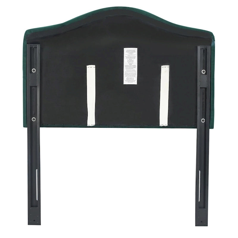 Camelback Tufted Fabric Upholstered Headboard for Twin Bed