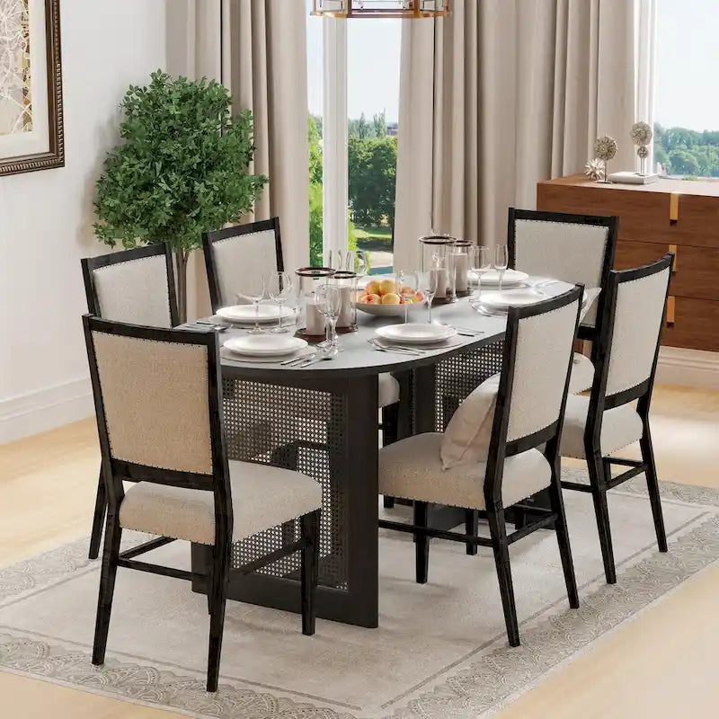 Oak Wood Double Pedestal Dining Table, Seats 4 to 6