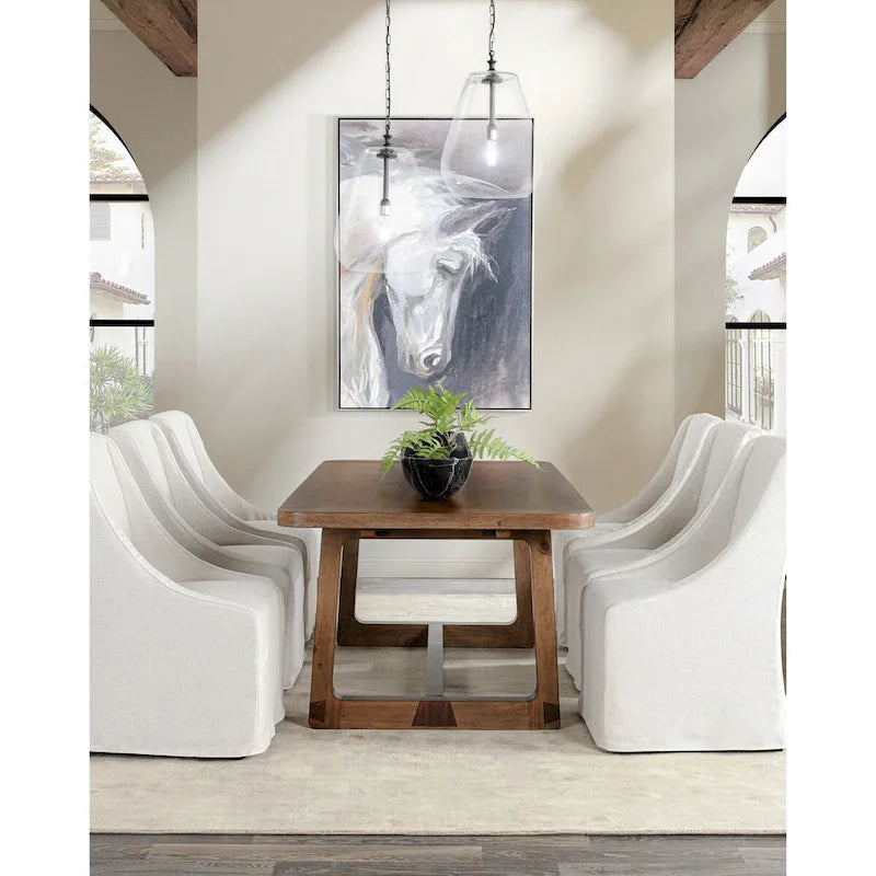 Extendable Solid Pine Wood Dining Table, Seats 6 to 10