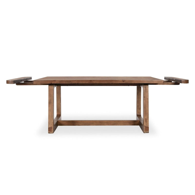 Extendable Solid Pine Wood Dining Table, Seats 6 to 10