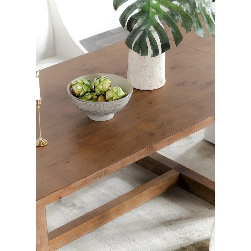 Extendable Solid Pine Wood Dining Table, Seats 6 to 10