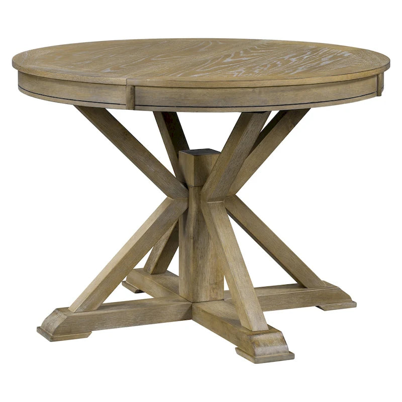 54-Inch Farmhouse Oval Extendable Dining Table, Black MDF