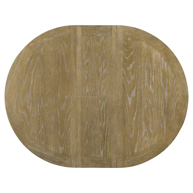 54-Inch Farmhouse Oval Extendable Dining Table, Black MDF