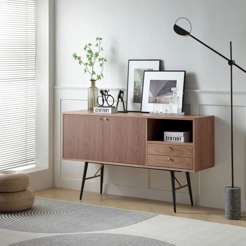 Mid-century Modern Kitchen Storage Sideboard & Buffet Cabinet TV Stand