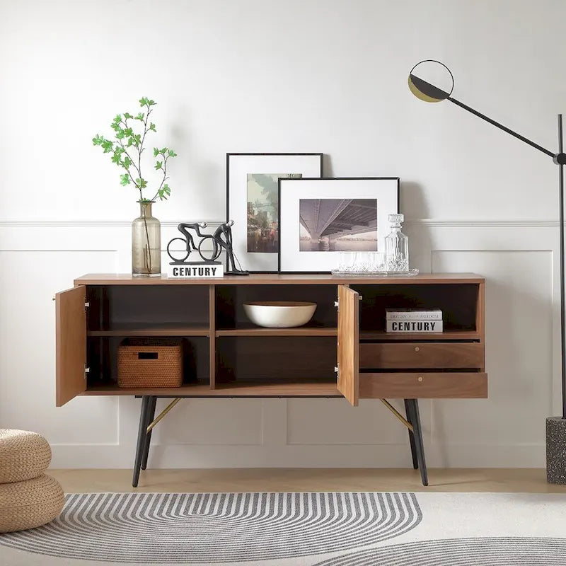 Mid-century Modern Kitchen Storage Sideboard & Buffet Cabinet TV Stand